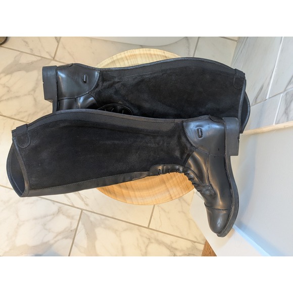 Horze‎ Womens Faux Leather Field Riding Boots Lace Up Tall Equestrian Sz 41/10.5 - Picture 5 of 6
